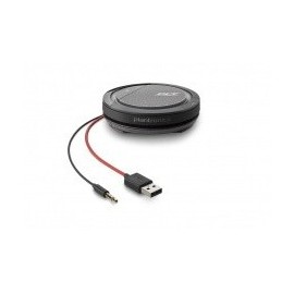 Poly Altavoz Calisto 5200, Alámbrico, 3.5mm, USB A, Negro/Rojo