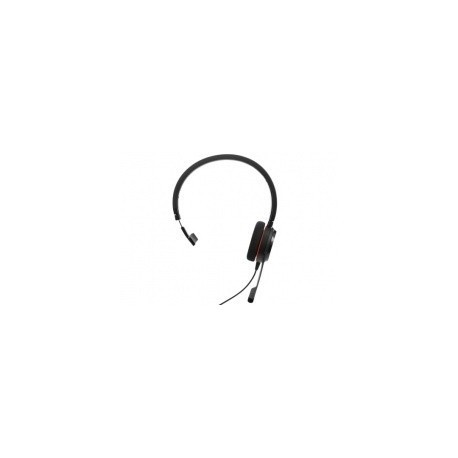 Jabra Monoaural con Micrófono Evolve 20 UC, Alámbrico, USB, Negro