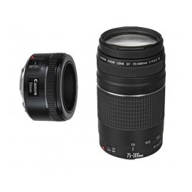 Kit CANON 6473A031AA de Lente EF 50mm f1.8 y Lente EF 75 300mm...