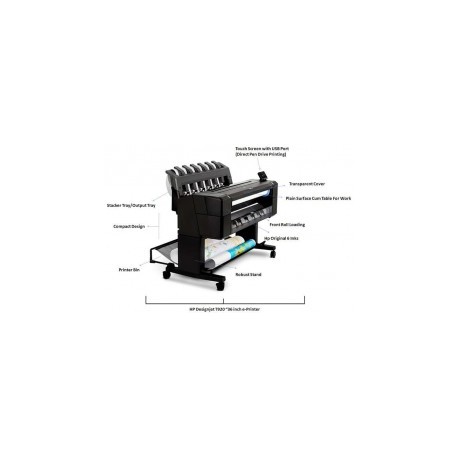 Plotter HP L2Y22A DesignJet T930 914-mm PostScript 36" Color...
